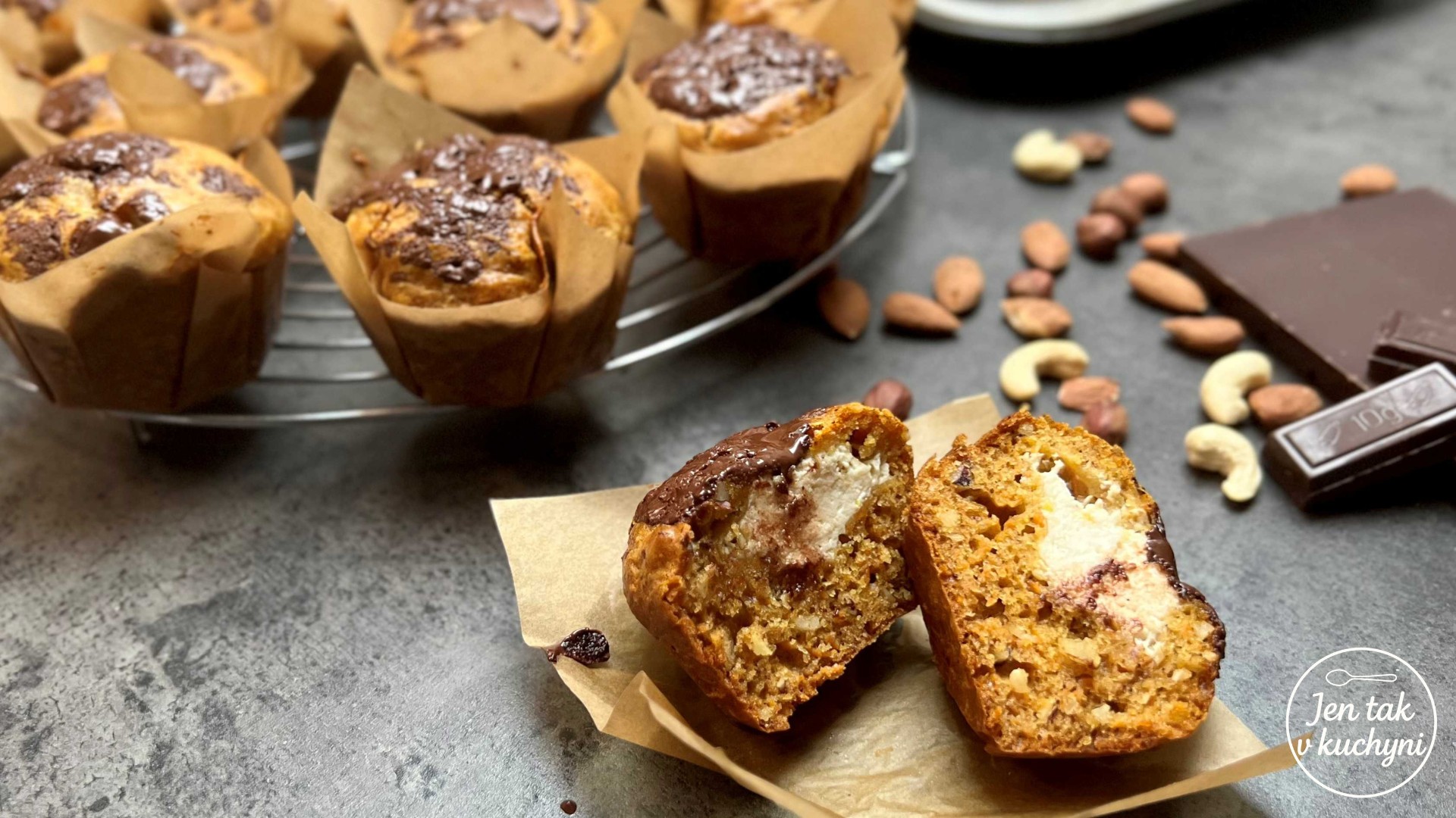 Mrkvové muffiny s náplní